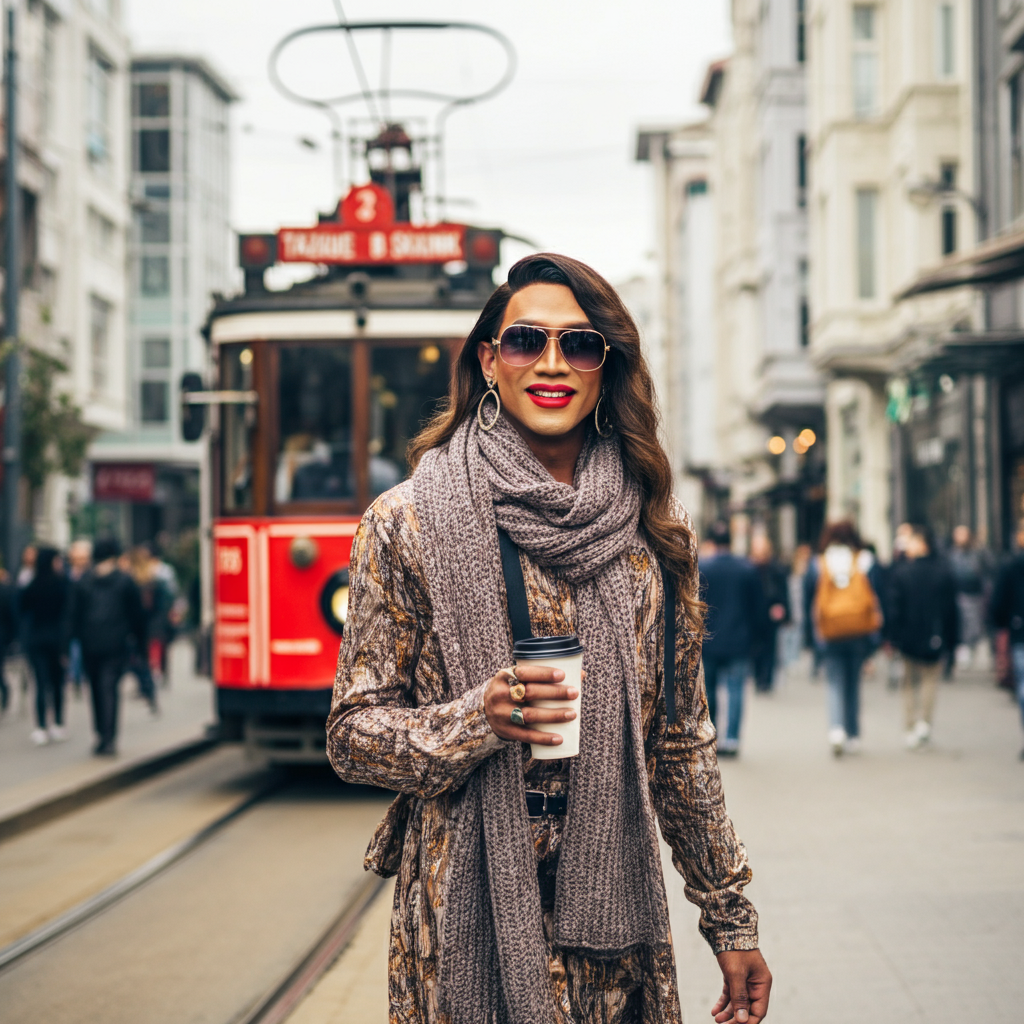 travestiler istanbul taksim görüntü temsili